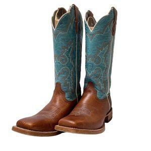 * Ariat Leather Western Boots Turquoise 8